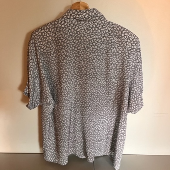 Vintage Oversized padded blouse with black and white patterns - Picture 4 of 4